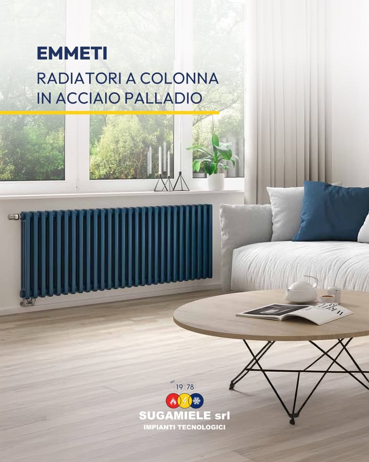 I radiatori a colonna in acciaio palladio uniscono efficienza termica